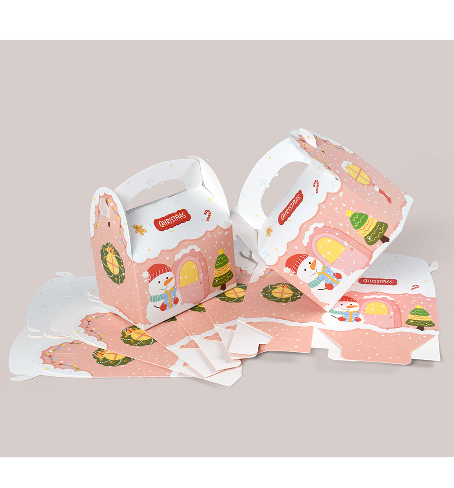 Pink Folding Carton Flat Layout packaging